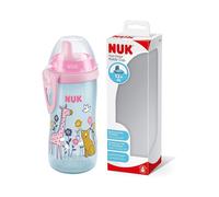 NUK Kiddy Cup Toddler Cup | 12+ Months | 300 ml | Leak-Proof Toughened Spout | Clip & Protective Cap | BPA-Free | Pink