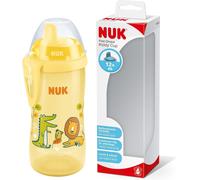 NUK Active Cup Toddler Cup | 12+ Months | Leak-Proof Soft Drinking Spout | Clip & Protective Cap | BPA-Free | 300 ml | Disney Winnie the Pooh | Beige