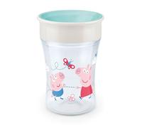 NUK Magic Cup 230 ml, 360 ° Drinking Rim, Waterproof Silicone disc, from 8 Months, BPA-Free, Turquoise