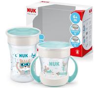 NUK Magic Cup & Mini Magic Sippy Cup Duo Set | 360° Anti-Spill Rim | 6+ Months | Leak-Proof & BPA-Free | 160 ml & 230 ml | Mint