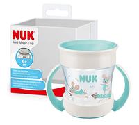 NUK Mini Magic Cup Sippy Cup | 360° Anti-Spill Rim | 6+ Months | Easy Grip Handles | BPA-Free | 160 ml | Blue Mouse