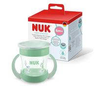 NUK Mini Magic Cup Sippy Cup | 6+ Months | 160ml | 360° Anti-Spill Rim | Toddler Bottle with Anti-Slip Handles | Green Penguin | 1 Count