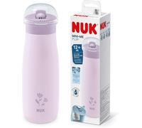 NUK Mini-Me Sip Toddler Cup , 9+ Months , 300 ml , Stainless Steel Water Bottle For Kids , Leak-Proof Toughened Spout , Shatter-Proof , Lilac Deer