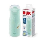 NUK Mini-Me Sip Toddler Cup | 9+ Months | 300 ml | Kids Water Bottle | Leak-Proof Toughened Spout | Shatter-Proof | Mint Bee