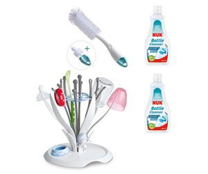 NUK Multi Drying Rack for Baby Bottles with Brush and 2x NUK Bottle Cleaner