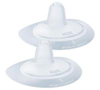 NUK Nursing Cap, Nipple Cap for Breastfeeding, Protects Against Sore Nipples, Thin Silicone, Size S (16 mm), Pack of 2