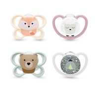 NUK Perfect Match Air Baby Dummies | 0-6 Months | Orthodontic Soothers That Promote Air Flow & Prevent Drool Rash | 95% Baby Acceptance** | Assorted | 4 Count