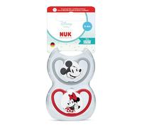 NUK Perfect Match Air Baby Dummies | 0-6 Months | Orthodontic Soothers That Promote Air Flow & Prevent Drool Rash | 95% Baby Acceptance** | Mickey Mouse | 2 Count
