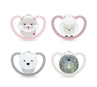NUK Perfect Match Air Baby Dummies | 6-18 Months | Orthodontic Soothers That Promote Air Flow & Prevent Drool Rash | 95% Baby Acceptance** | Assorted | 4 Count