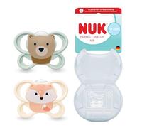 NUK Perfect Match Air Baby Newborn Dummies | 0-2 Months | Orthodontic Soothers that Promote Air Flow & Prevent Drool Rash | 95% Baby Acceptance** | 2 Count