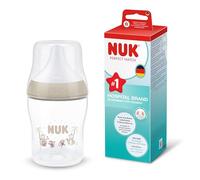 NUK Perfect Match Baby Bottle | 0+ Months | 150ml | Anti Colic Feeding Bottle | PP | Temperature Control Indicator | Monkey | 1 Count