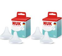 NUK Perfect Match Baby Bottle Teats | 0+ Months | Anti Colic Feeding Bottle Teats | Silicone | Small | 2 Count (Pack of 2)