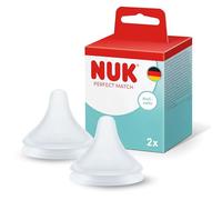 NUK Perfect Match Baby Bottle Teats 2 Count White