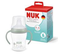 NUK Perfect Match Learner Bottle | 6+ Months | 150ml | Leak Proof Sippy Cup Toddler Bottle | Anti-Slip Handles | Sheep | 1 Count