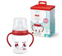 NUK Perfect Match Learner Bottle | 6+ Months | 150ml | Leak Proof Sippy Cup Toddler Bottle | Anti-Slip Handles | Minnie Mouse | 1 Count