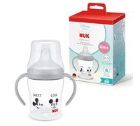 NUK Perfect Match Learner Bottle | 6+ Months | 150ml | Leak Proof Sippy Cup Toddler Bottle | Anti-Slip Handles | Mickey Mouse | 1 Count