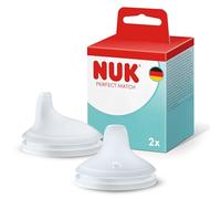 NUK Perfect Match Learner Bottle Spouts | 6+ Months | Leak Proof Sippy Cup Spouts | Silicone | 2 Count