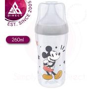 NUK Perfect Match Mickey Mouse Baby Bottle│Temperature Control│3m+│260ml│EXU