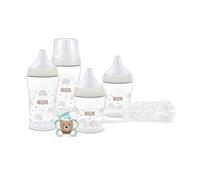 NUK Perfect Match Perfect Start Baby Bottles Set | 0-6 Months | 4 x Anti Colic Feeding Bottles (150ml, 260ml), 1 x Perfect Match Air Dummy, 1 x Bottle Brush | Rainbow | 6 Count