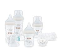 NUK Perfect Match Perfect Start Baby Bottles Set | 0-6+ Months | Adapts to Baby's Palate | 4 x Anti Colic Baby Bottles, Dummy, Bottle Brush & More | BPA-Free | 7 Count