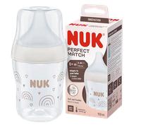 NUK Perfect Match Rainbow Temperature Control Small Size Baby Bottle - 150 ml