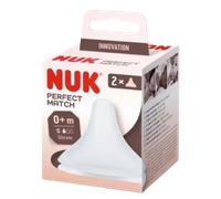 NUK Perfect Match Silicone Baby Small Size Bottle Teats - 2 pcs