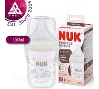 NUK Perfect Match Temperature Control Baby Bottle 150ml│Anti Colic Vent│0m+│EXU