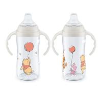 NUK Pooh Bear Training Cup, 300ml, Soft Spout, Easy Grip Handles, BPA Free, Leak Proof (Pack of 2)