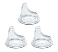 NUK Replacement Silicone Spout, Clear, 1 Count Pack of 3 | Soft Silicone Spout, Spill-Proof Design, Anti-Colic Vent, Fits Select NUK Cups, BPA-Free, Dishwasher Safe