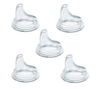 NUK Replacement Silicone Spout for All NUK Active and Learner Cups, Clear, Pack of 5