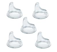 NUK Replacement Silicone Spout for All NUK Active and Learner Cups, Clear, Pack of 5
