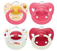 Signature Day & Night Baby Dummy 18-36 months Soothes 95% of Babies Heart-Shaped BPA-Free Silicone Soothers Glow-in-the-Dark Hearts 4 Count