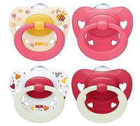 NUK Signature Day & Night Baby Dummy 6-18 months Soothes 95% of Babies Heart-...