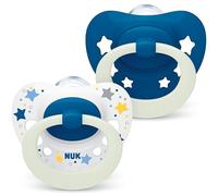 NUK Signature Silicone Soothers 6-18 months - Night Blue