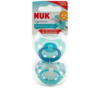 NUK Signature Pacifier 0-6 Months 1 x 2 Pieces BLUE Soother Size 1