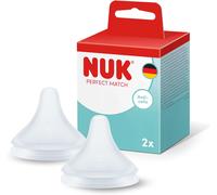 NUK Perfect Match Baby Bottle Teats 2 Count White