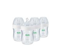 NUK Simply Natural Baby Bottle with SafeTemp, 5 oz, 4 Pack