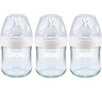 NUK Simply Natural Glass Bottles, 4 Oz, 3 Pack