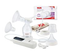 NUK Soft & Easy Electric Breast Pump | 100% Silicone Soft Cups | Small, Lightweight & Quiet | Rechargeable Battery for Travel | 24mm & 27mm Cups | 1 x Perfect Match Baby Bottle
