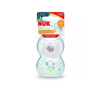 NUK Star Day & Night Soother 0-6 months Pack of 2 - Pink