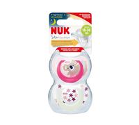 NUK Star Day & Night Soother 18-36 months Pack of 2 - Pink