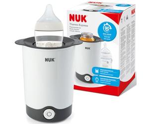 NUK Thermo Express Baby Bottle Warmer | Gently Warms Liquids & Soft Foods in 90 Seconds | Auto Switch Off | Lift-Out Basket for Easy Removal | UK 3 Pin Plug