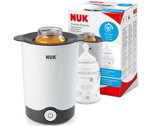 NUK Thermo Express Baby Bottle Warmer | Gently Warms Liquids & Soft Foods in 90 Seconds | Auto Switch Off | Lift-Out Basket for Easy Removal | UK 3 Pin Plug