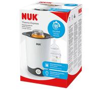 NUK Thermo Express Baby Bottle Warmer | Gently Warms Liquids & Soft Foods in 90 Seconds | Auto Switch Off | Lift-Out Basket for Easy Removal | UK 3 Pin Plug