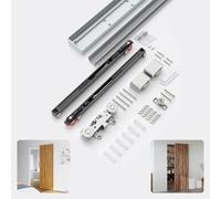 Nuk3y Concealed Sliding Barn Door Hardware with Soft Close (32" Track)