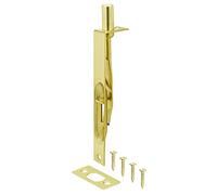 Nuk3y Heavy Duty 6-Inch Solid Brass Flush Bolt (Square, Polished Brass)