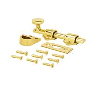 "Nuk3y Heavy Duty Solid Brass Dutch Door Surface Bolt (4"", Polished Brass)"
