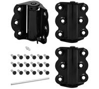 Nuk3y Screen Door Spring Hinge Set, 2-3/4"", Set Includes 2 Self-Closing Hinges & 1 Adjustable Self-Closing Hinge. (Black)