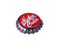 Nuka Cola Bottle Cap Brooch for Woman Men,Metal Red Video Game Novelty Memorial Design Symbol Lapel Pin Brooches