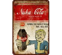 Nuka Cola Tin Sign Wall Art For Man Cave,Art Poster For Bar Pub Garage Kitchen Garden Bathroom Office Home,8x12 inch